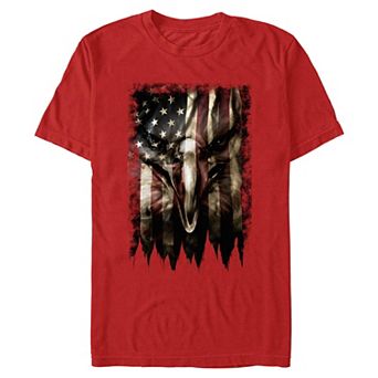Men's Bald Eagle USA Flag Print Graphic Tee
