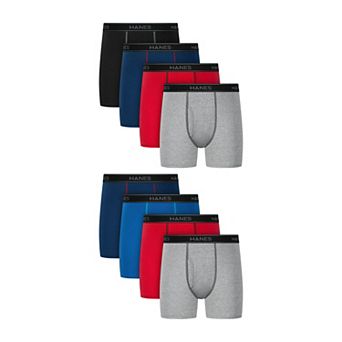 Boys Hanes® 8-Pack Moisture Wicking Boxer Briefs Underwear