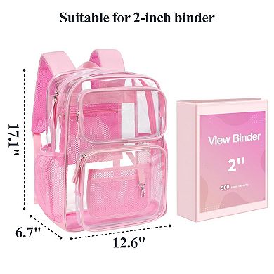 Transparent PVC Backpack Heavy Duty Bookbag