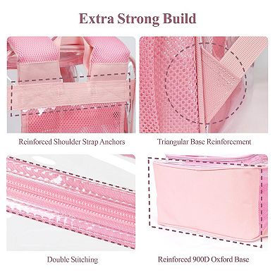 Transparent PVC Backpack Heavy Duty Bookbag