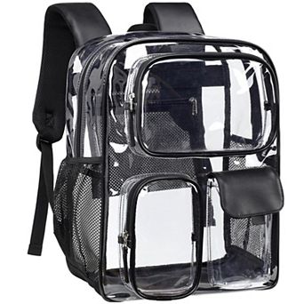 Transparent PVC School Backpack Heavy Duty 3 Pockets
