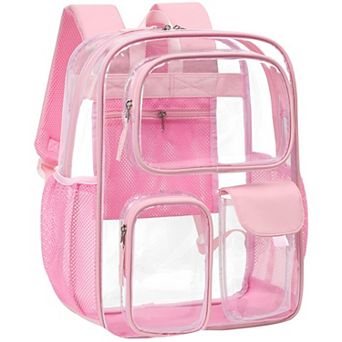 Transparent PVC School Backpack Heavy Duty 3 Pockets