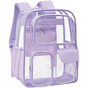 Transparent PVC School Backpack Heavy Duty 3 Pockets
