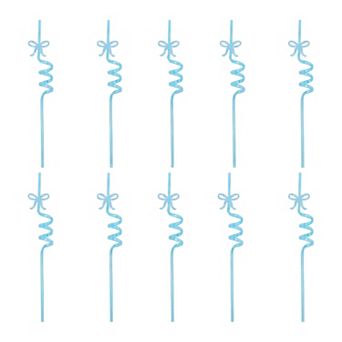 10 pc Reusable Straws, Plastic Solid Color Straws, Long Drinking Straws for 40 oz Tumbler
