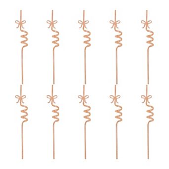 10 pc Reusable Straws, Plastic Solid Color Straws, Long Drinking Straws for 40 oz Tumbler