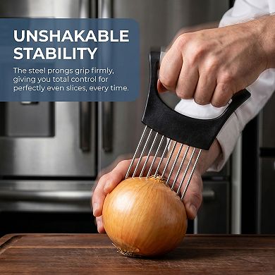 Vegetable Chopper Manual Processor, Plastic Frame Vegetable Fixing Tool with Stainless Steel Pins