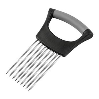 Vegetable Chopper Manual Processor, Plastic Frame Vegetable Fixing Tool with Stainless Steel Pins