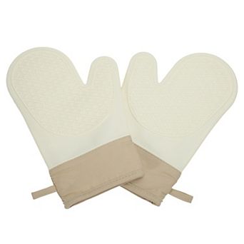5.32" Oven Mitts, Heat-Resistant, Silicone Kitchen Mitts, Non-Slip Grip 2 pc