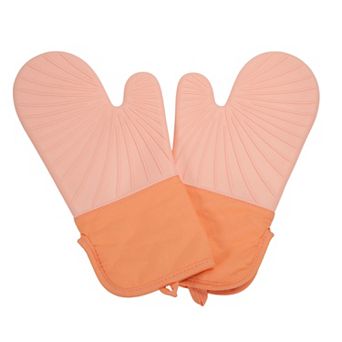13.59" Oven Mitts, Heat-Resistant, Silicone Kitchen Mitts, Non-Slip Grip 2 pc
