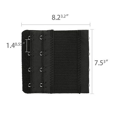 Women Stretchy Bra Extenders 2x2/2x3/2x4 Hooks Elastic Back Bra Extension 3Pcs