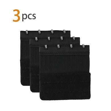 Women Stretchy Bra Extenders 2x2/2x3/2x4 Hooks Elastic Back Bra Extension 3Pcs