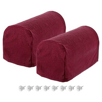 2 pc Stretch Armrest Covers, Anti-Slip Armchair Slipcover for Sofas, Couches & Recliners