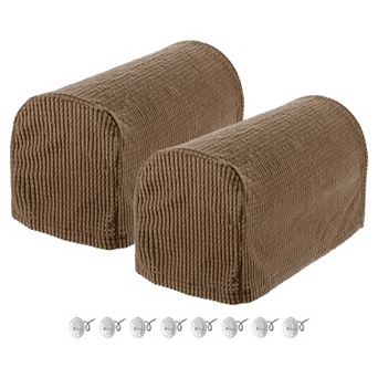 2 pc Stretch Armrest Covers, Anti-Slip Armchair Slipcover for Sofas, Couches & Recliners