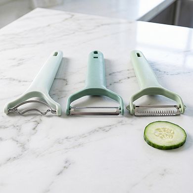 Stainless Steel Vegetable Peeler, 3 Pack Assorted Potato Peeler with Hang Loop Handle 3Pcs