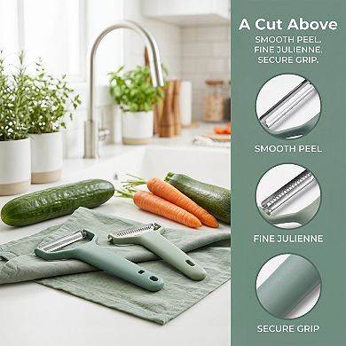 Stainless Steel Vegetable Peeler, 3 Pack Assorted Potato Peeler with Hang Loop Handle 3Pcs