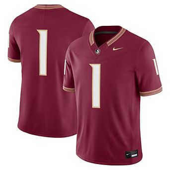 Men's Nike #1 Garnet Florida State Seminoles Home Vapor F.U.S.E. Stitched Limited Jersey