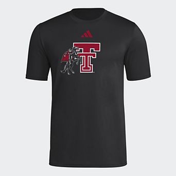 Men's adidas Black Texas Tech Red Raiders 2026 Locker Logo Pre-Game T-Shirt
