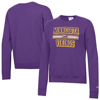 Women's Champion Purple Minnesota Vikings Powerblend Fleece Sweatshirt