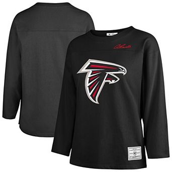Women's '47 Black Atlanta Falcons Game Nod Timeless Long Sleeve T-Shirt