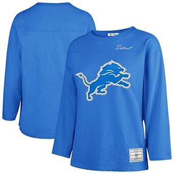 Women's '47 Blue Detroit Lions Game Nod Timeless Long Sleeve T-Shirt