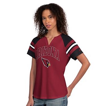 Women's Starter Cardinal Arizona Cardinals Game On Notch Neck Raglan T-Shirt