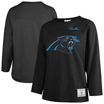 Women's '47 Black Carolina Panthers Game Nod Timeless Long Sleeve T-Shirt