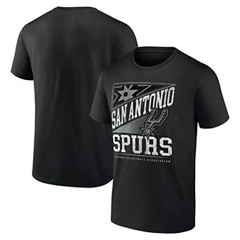 Men's Fanatics Black San Antonio Spurs Cotton T-Shirt
