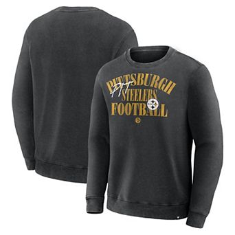 Men's Fanatics Black Pittsburgh Steelers Halftime Lead Relaxed Heavyweight French Terry Sweatshirt