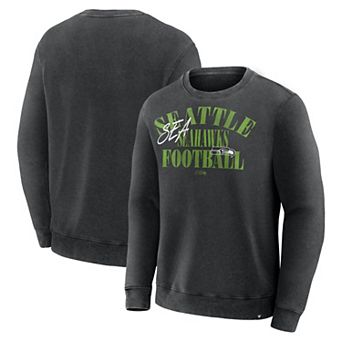 Men's Fanatics Black Seattle Seahawks Halftime Lead Relaxed Heavyweight French Terry Sweatshirt