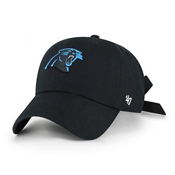 Women's '47 Black Carolina Panthers Bow Back Clean Up Adjustable Hat