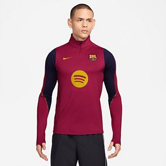 Men's Nike Red Barcelona Strike Dri-FIT Quarter-Zip Long Sleeve Drill Top