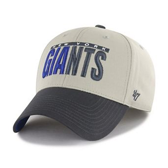 Men's '47 Gray/Black New York Giants Half Block Text MVP Adjustable Hat