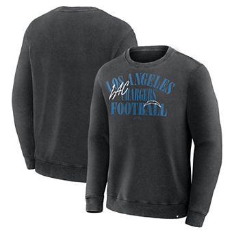 Men's Fanatics Black Los Angeles Chargers Halftime Lead Relaxed Heavyweight French Terry Sweatshirt
