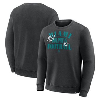 Men's Fanatics Black Miami Dolphins Halftime Lead Relaxed Heavyweight French Terry Sweatshirt