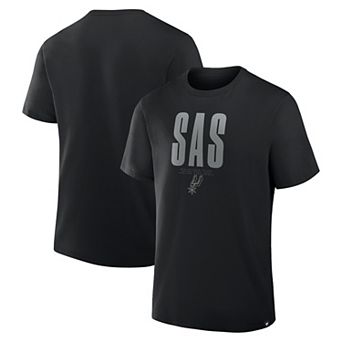 Men's Fanatics Black San Antonio Spurs Full Court Condition T-Shirt