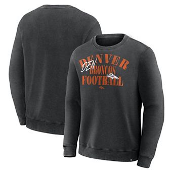 Men's Fanatics Black Denver Broncos Halftime Lead Relaxed Heavyweight French Terry Sweatshirt