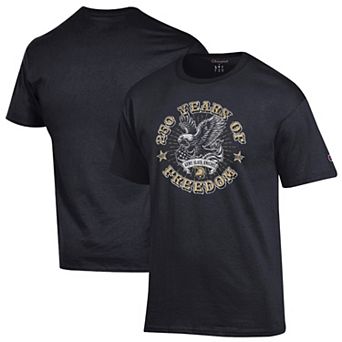 Men's Champion Black Army Black Knights Americana 250 Years of Freedom Tonal T-Shirt