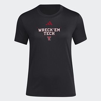 Women's adidas Black Texas Tech Red Raiders Locker Slogan Pre-Game T-Shirt