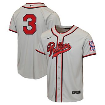 Youth Nike Bryce Harper Gray Philadelphia Phillies 2026 Field of Dreams Replica Jersey