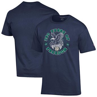 Men's Champion Navy Notre Dame Fighting Irish Americana 250 Years of Freedom Tonal T-Shirt