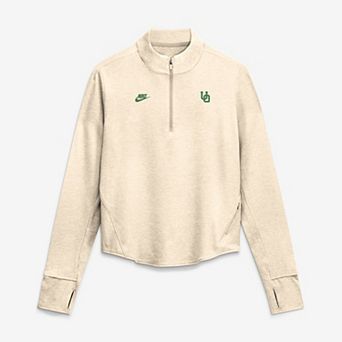 Women's Nike Natural Oregon Ducks Legacy Swift Dri-FIT Half-Zip Pullover