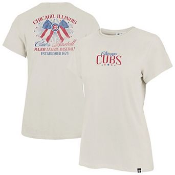 Women's '47 Cream Chicago Cubs Bow Burst Frankie T-Shirt