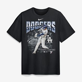 Men's Nike Shohei Ohtani Black Los Angeles Dodgers Enlarged Player Graphic Max90 Heavyweight T-Shirt