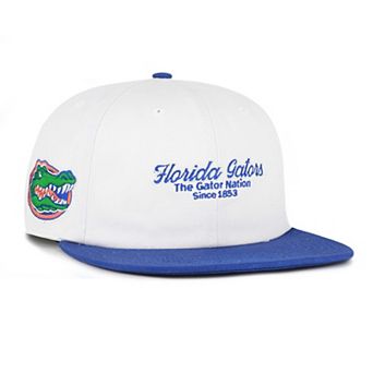 Men's '47 White/Royal Florida Gators Script Stack Relaxed Captain Snapback