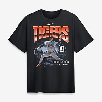 Men's Nike Tarik Skubal Black Detroit Tigers Enlarged Player Graphic Max90 Heavyweight T-Shirt