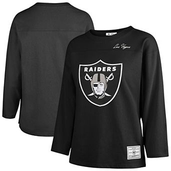 Women's '47 Black Las Vegas Raiders Game Nod Timeless Long Sleeve T-Shirt