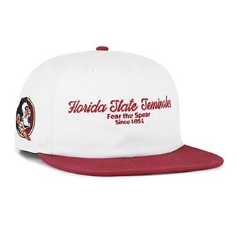 Men's '47 White/Garnet Florida State Seminoles Script Stack Relaxed Captain Snapback