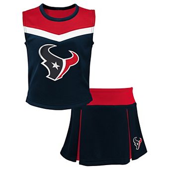 Girls Youth Navy Houston Texans Spirit Two-Piece Cheerleader Set