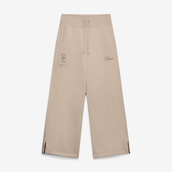 Women's Nike Tan USC Trojans Neutral Stance Collection Phoenix Fleece Wide-Leg Sweatpants