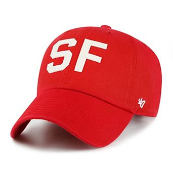 Women's '47 Scarlet San Francisco 49ers Finely Clean Up Adjustable Hat